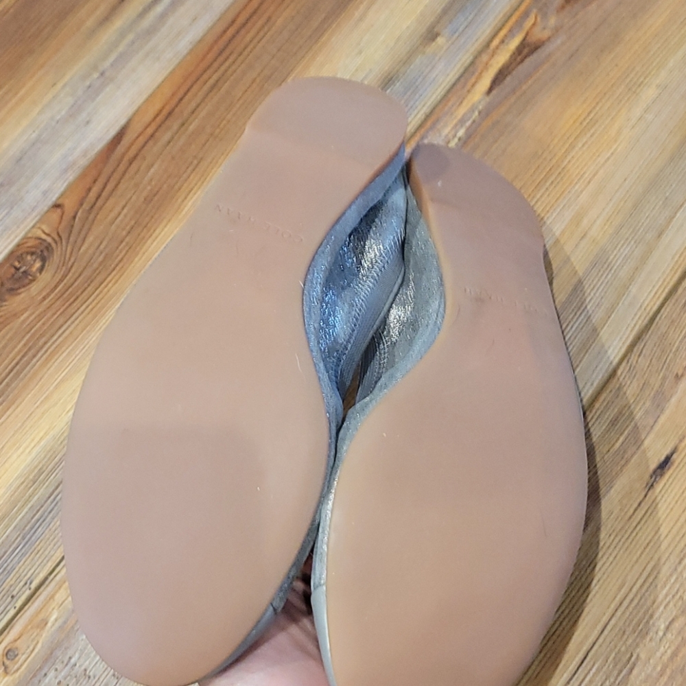 Cole Haan Silver Gray Metallic Ballet Flats - Picture 4 of 6